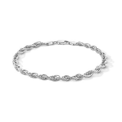 Sterling Silver Loose Rope Chain Bracelet Made in Italy - 8.5"