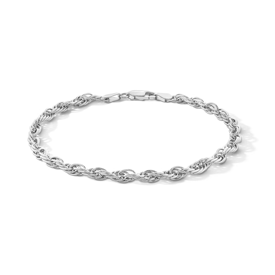 Sterling Silver Loose Rope Chain Bracelet Made in Italy - 8.5"