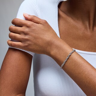 Sterling Silver Loose Rope Chain Bracelet Made in Italy - 8.5"