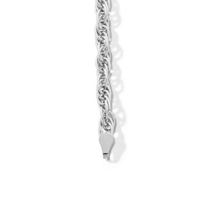 Sterling Silver Loose Rope Chain Bracelet Made in Italy - 8.5"