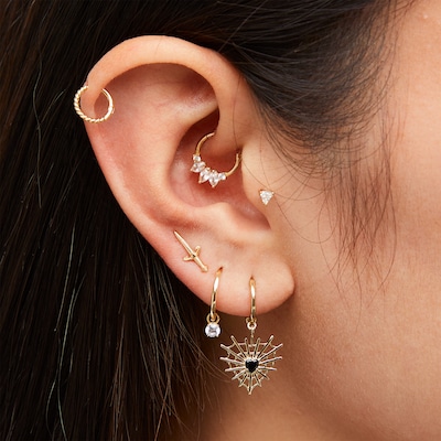 10K Gold Dagger Studs