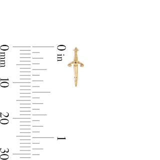 10K Gold Dagger Studs