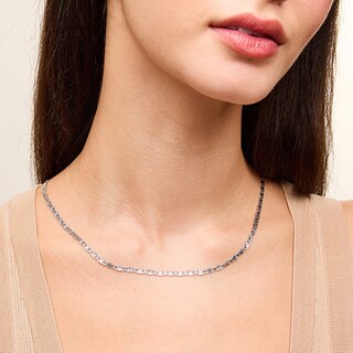 Sterling Silver Diamond-Cut Valentino Chain Made in Italy - 20"