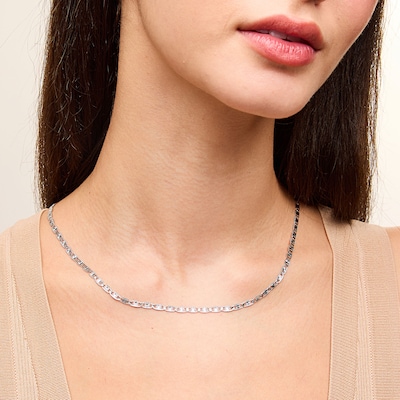 Sterling Silver Diamond-Cut Valentino Chain Made in Italy - 20"