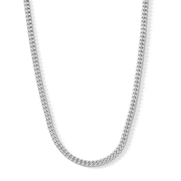 Sterling Silver Round Curb Chain Made in Italy - 20"