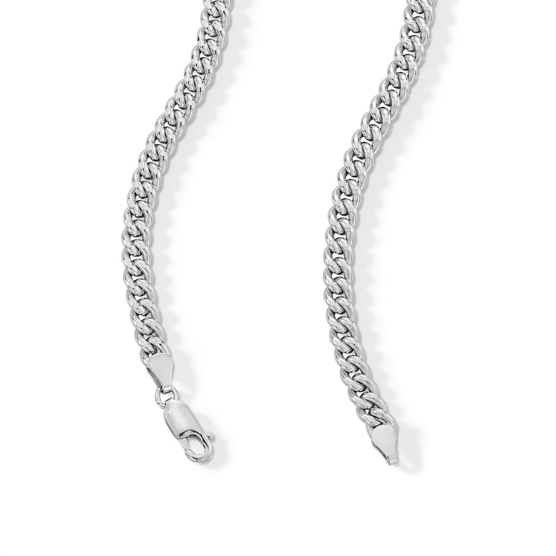 Main Image 3 of Sterling Silver Round Curb Chain Made in Italy - 20"