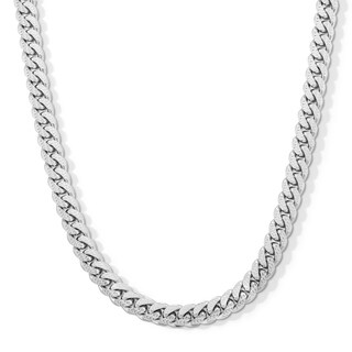 Sterling Silver Cuban Chain Made in Italy - 24"
