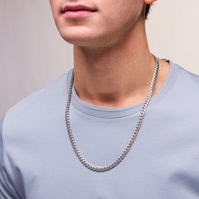 Sterling Silver Cuban Chain Made in Italy - 24"