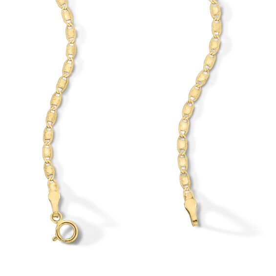 Child's 10K Gold Diamond-Cut Valentino Chain - 15"