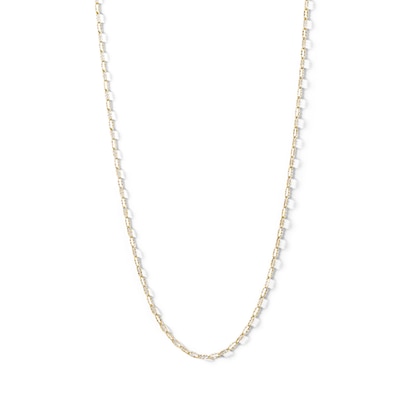 10K Solid Gold Diamond-Cut Valentino Chain Made in Italy - 18"