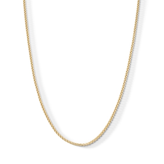 ​​​​​​​10K Semi-Solid Gold Round Box Chain - 20"