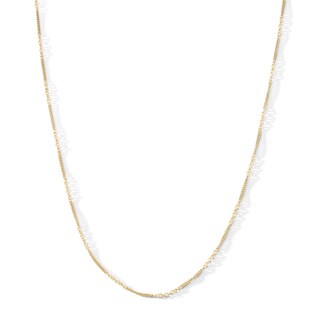 10K Solid Twist Station Curb Chain - 18"
