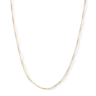 10K Solid Twist Station Curb Chain - 18"