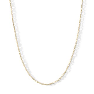 10K Solid Gold Mini Figaro Chain - 18"