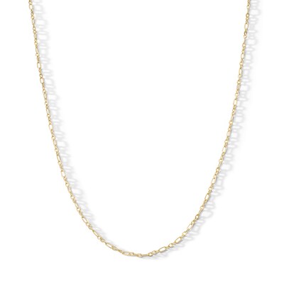 10K Solid Gold Mini Figaro Chain - 18"