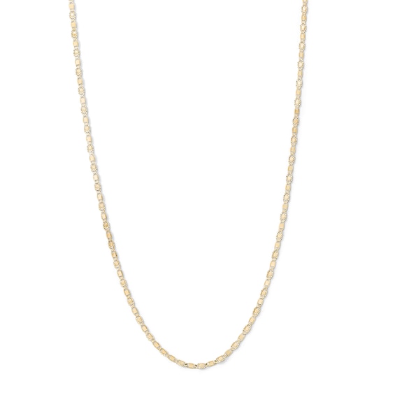 ​​​​​​​10K Solid Gold Diamond-Cut Valentino Chain Made in Italy - 18"
