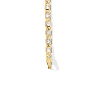 10K Semi-Solid Gold Valentino Chain Bracelet - 7.5 in.
