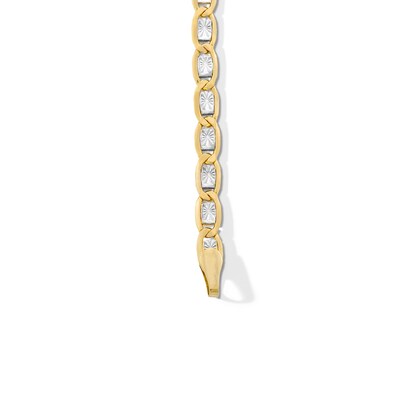 10K Semi-Solid Gold Valentino Chain Bracelet - 7.5 in.