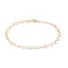 Thumbnail Image 1 of Child's 10K Solid Gold Love Link Chain Bracelet - 6"