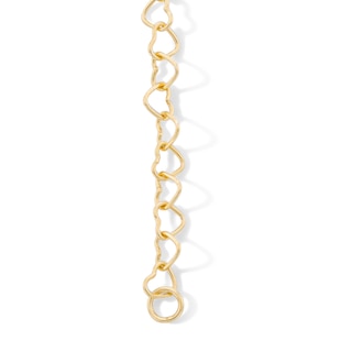 Child's 10K Solid Gold Love Link Chain Bracelet - 6"