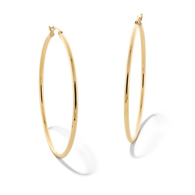 10K Hollow Gold Hoops
