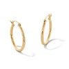 10K Hollow Gold Diamond-Cut Detail Hoops