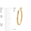 10K Hollow Gold Diamond-Cut Detail Hoops