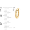 Thumbnail Image 2 of 10K Hollow Gold Twisted Hoops
