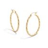 Thumbnail Image 1 of 10K Hollow Gold Twisted Hoops