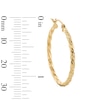Thumbnail Image 3 of 10K Hollow Gold Twisted Hoops