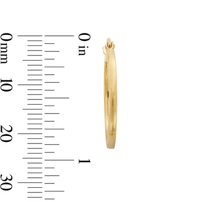 10K Hollow Gold Squared Hoops