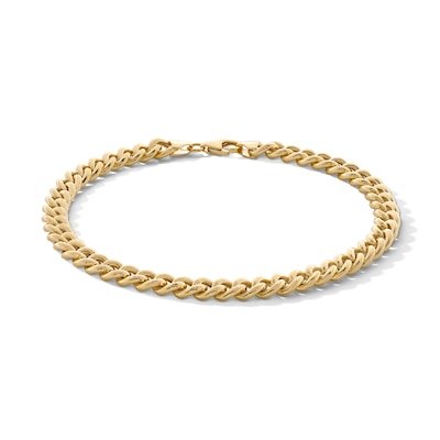 10K Hollow Gold Puffy Cable Chain Bracelet Made in Italy - 8.5"