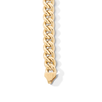 10K Hollow Gold Puffy Cable Chain Bracelet Made in Italy - 8.5"