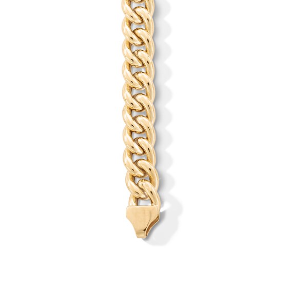 10K Hollow Gold Puffy Cable Chain Bracelet Made in Italy - 8.5"