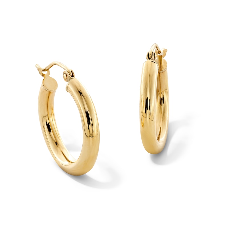 Main Image 1 of 10K Hollow Gold Hoops