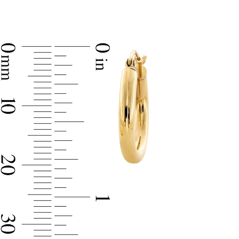 Main Image 3 of 10K Hollow Gold Hoops