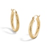 Thumbnail Image 1 of 10K Hollow Gold Diamond-Cut Hoops