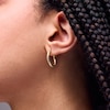 Thumbnail Image 2 of 10K Hollow Gold Diamond-Cut Hoops