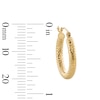 Thumbnail Image 3 of 10K Hollow Gold Diamond-Cut Hoops
