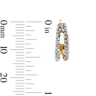 10K Gold Crystal Split Hoops