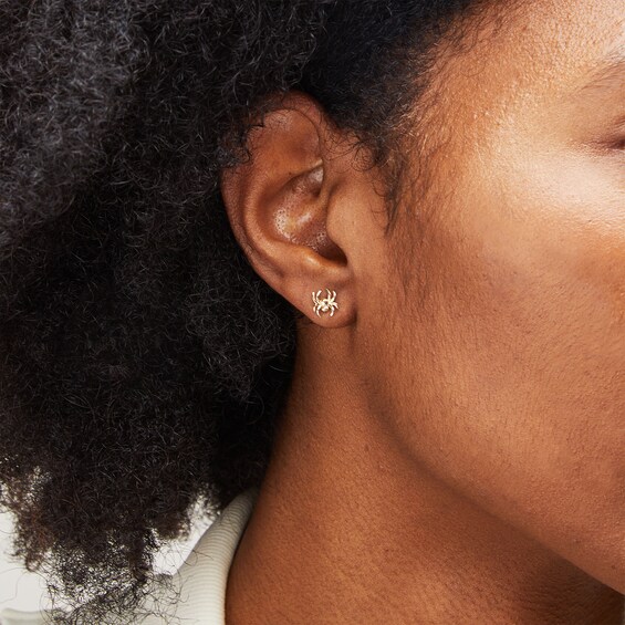 10K Gold Spider Studs