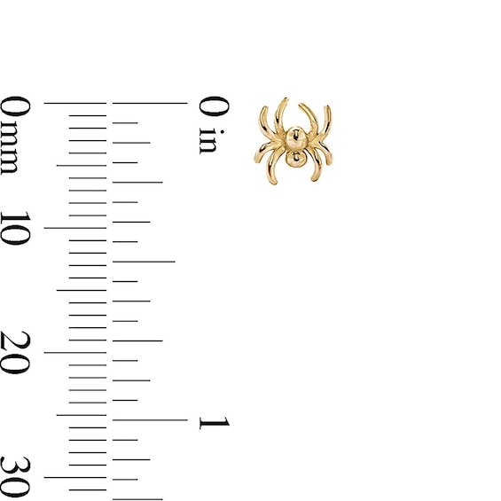 10K Gold Spider Studs