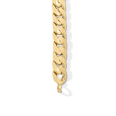 10K Hollow Gold Diamond-Cut Cuban Chain Bracelet Made in Italy - 7.5"