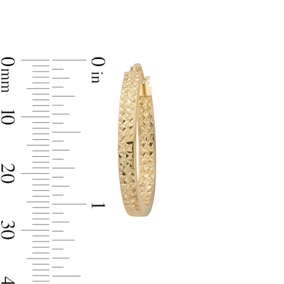 10K Hollow Gold Diamond-Cut Inside-Out Hoops