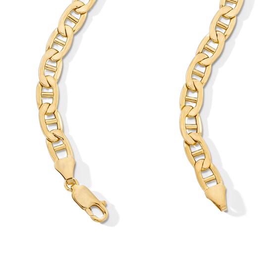10K Semi-Solid Gold Mariner Chain Made in Italy - 20"