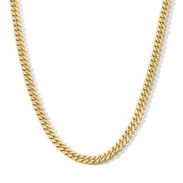10K Semi-Solid Gold Cuban Chain Made in Italy - 22&quot;