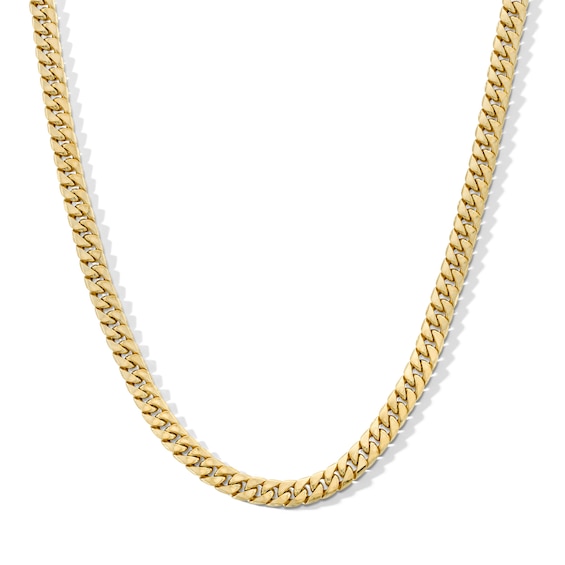 10K Semi-Solid Gold Cuban Chain Made in Italy - 22"