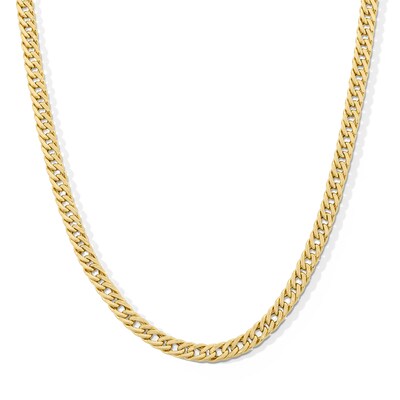10K Hollow Gold Flat Cuban Chain Made in Italy - 20"