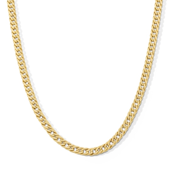 10K Hollow Gold Flat Cuban Chain Made in Italy - 20"