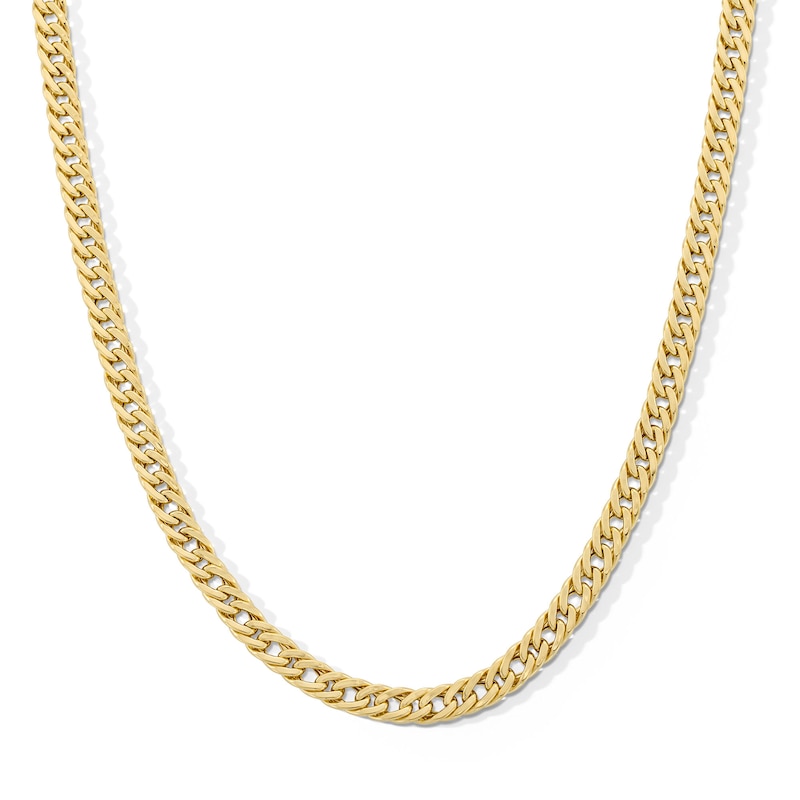 10K Hollow Gold Flat Cuban Chain Made in Italy - 20"
